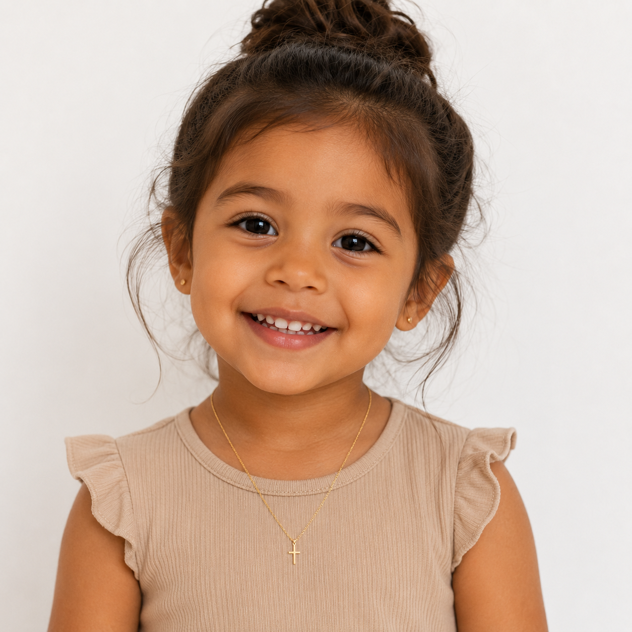 14k Kids Cross Necklace