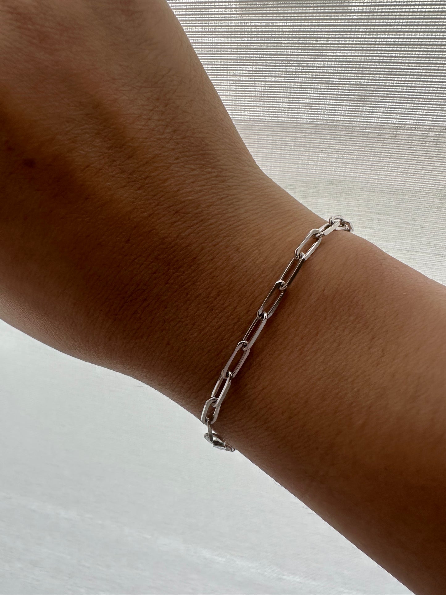 Sterling Silver Paper Clip Bracelet