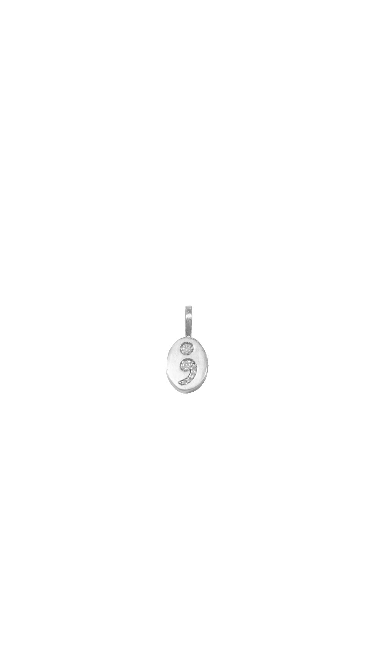 14K Semicolon Charm