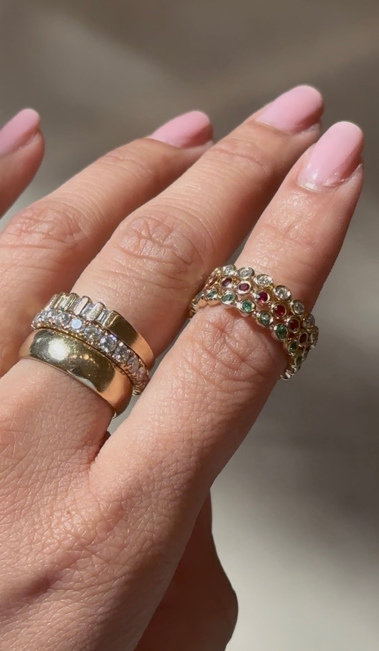 14k Gold Bezel-Set Eternity Ring