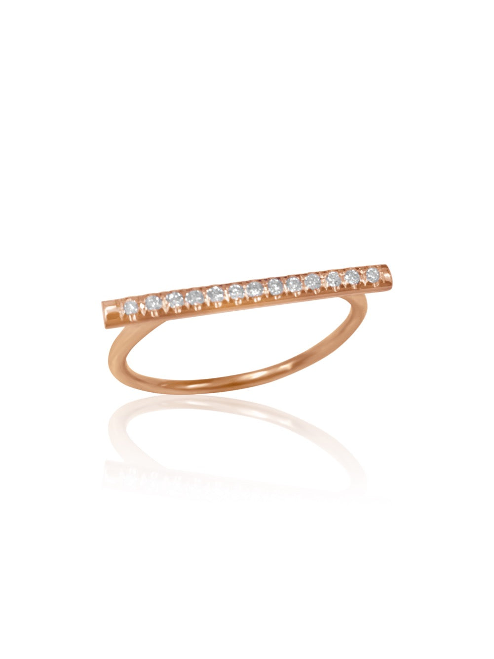 14k gold hot sale bar ring