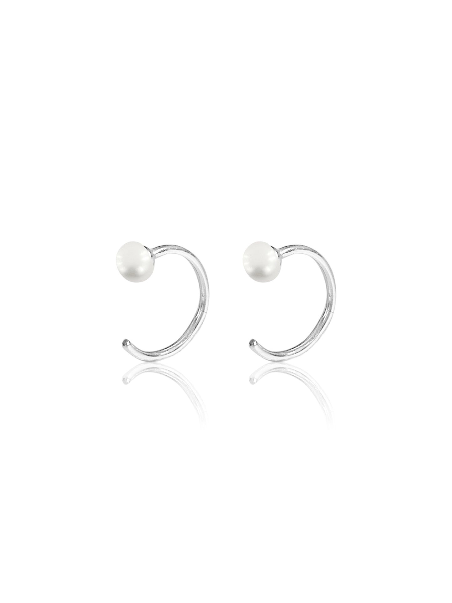 14K Gold Claw Pearl Earring