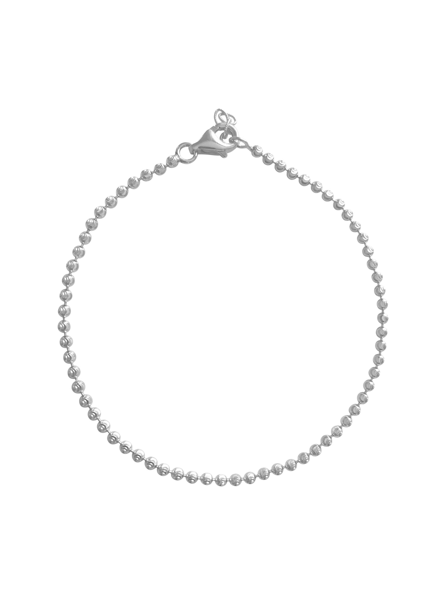 14K Gold Diamond cut Ball Bracelet