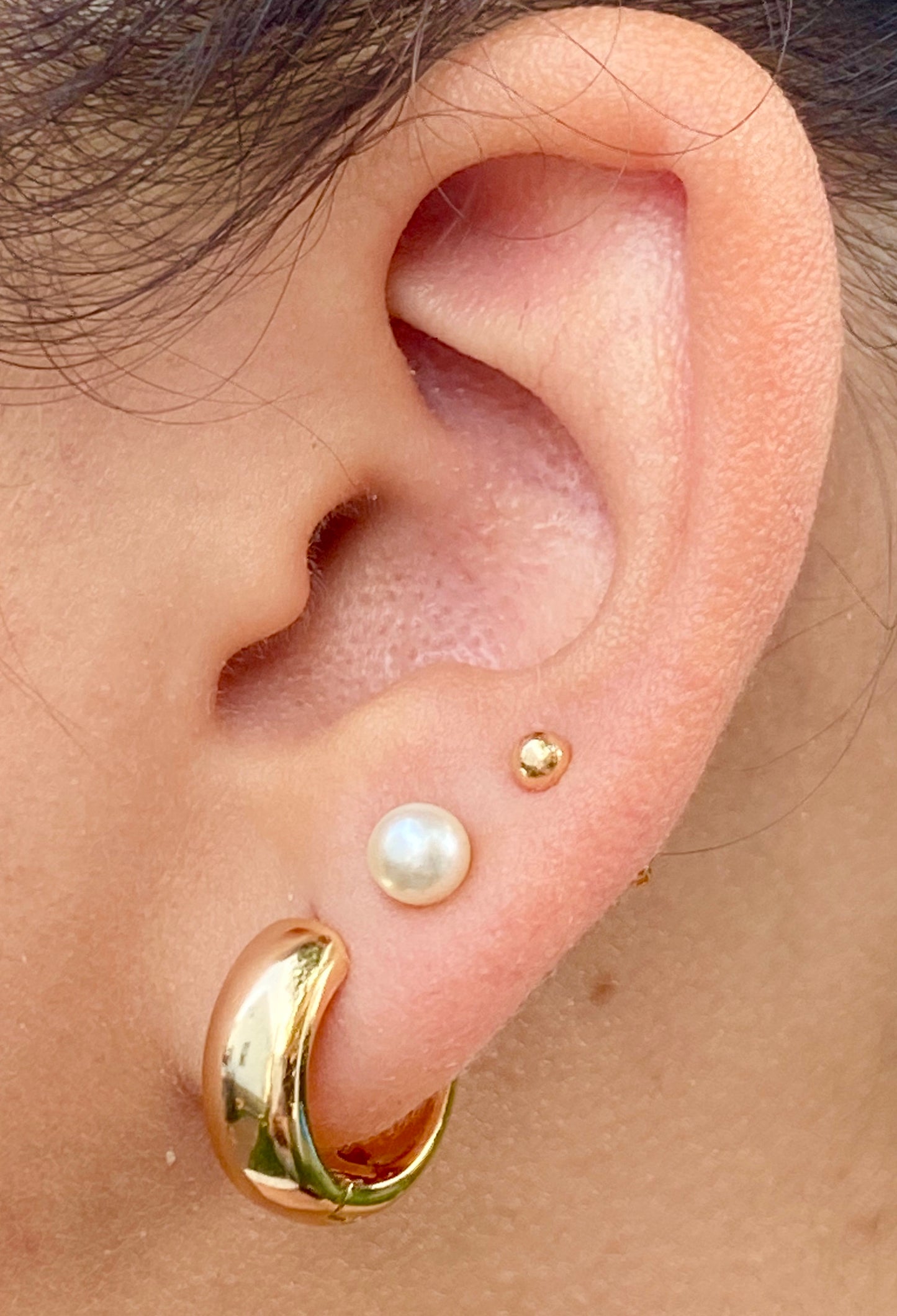 18K Gold Filled Thick Clicker Earrings