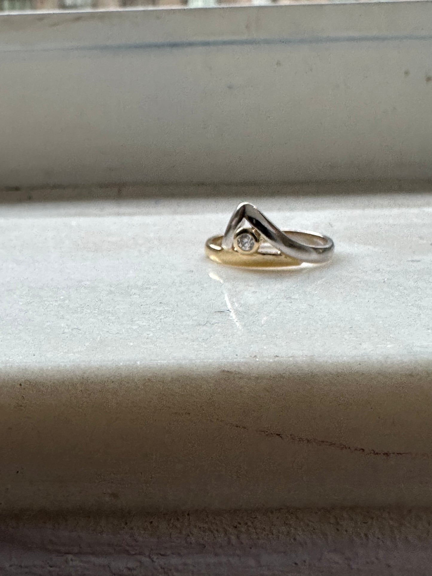 14k Two Tone Diamond Ring