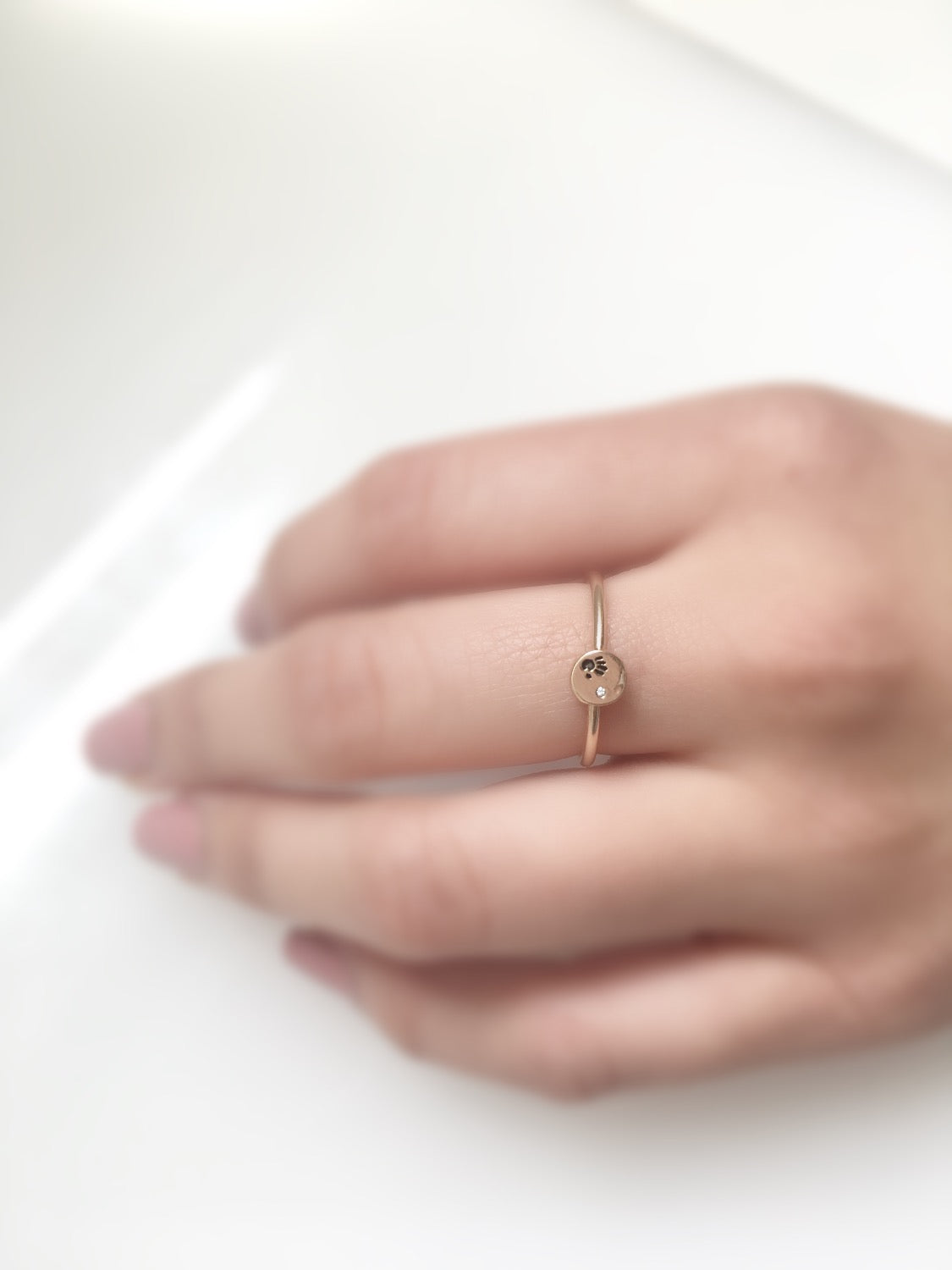 14k Gold Diamond Love Is In Your Hands Ring