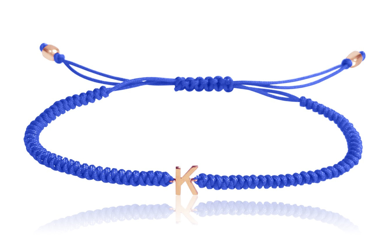 D Macrame Ancla Leather Bracelets Navy Blue