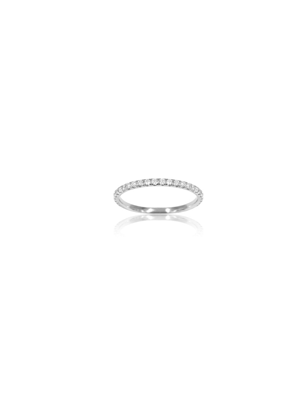 14k Gold Micropave Diamond Eternity Band