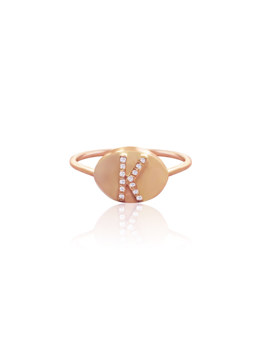 Initial pinky ring top