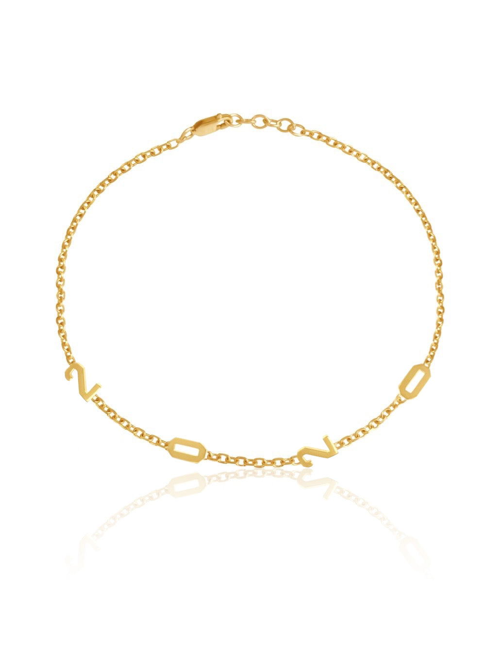  14k Gold Initial Bracelet 14k Solid Gold Personalized Bracelet  : Handmade Products