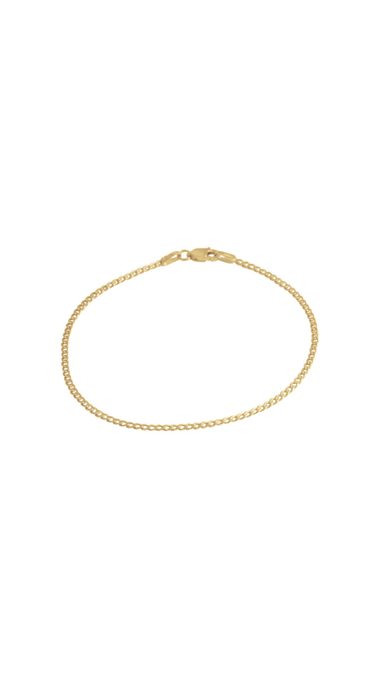 14K Gold Curb Chain Bracelet