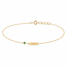 14k Kids Birthstone Name ID Bracelet