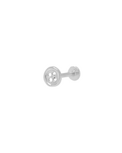 14K Gold Button Flat Back Earring