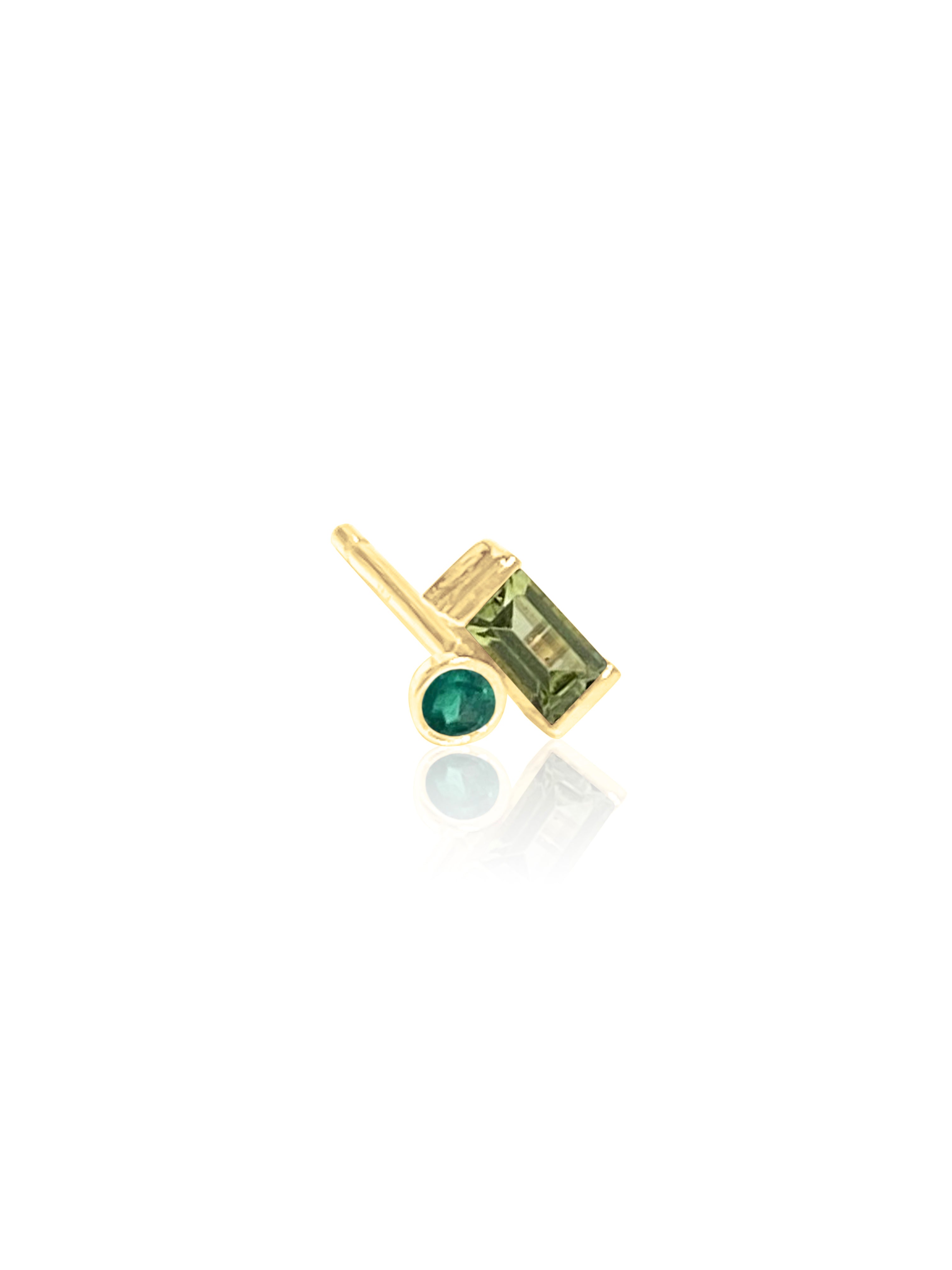 14K Gold Push Flat Back Birthstone Earring – KEILA