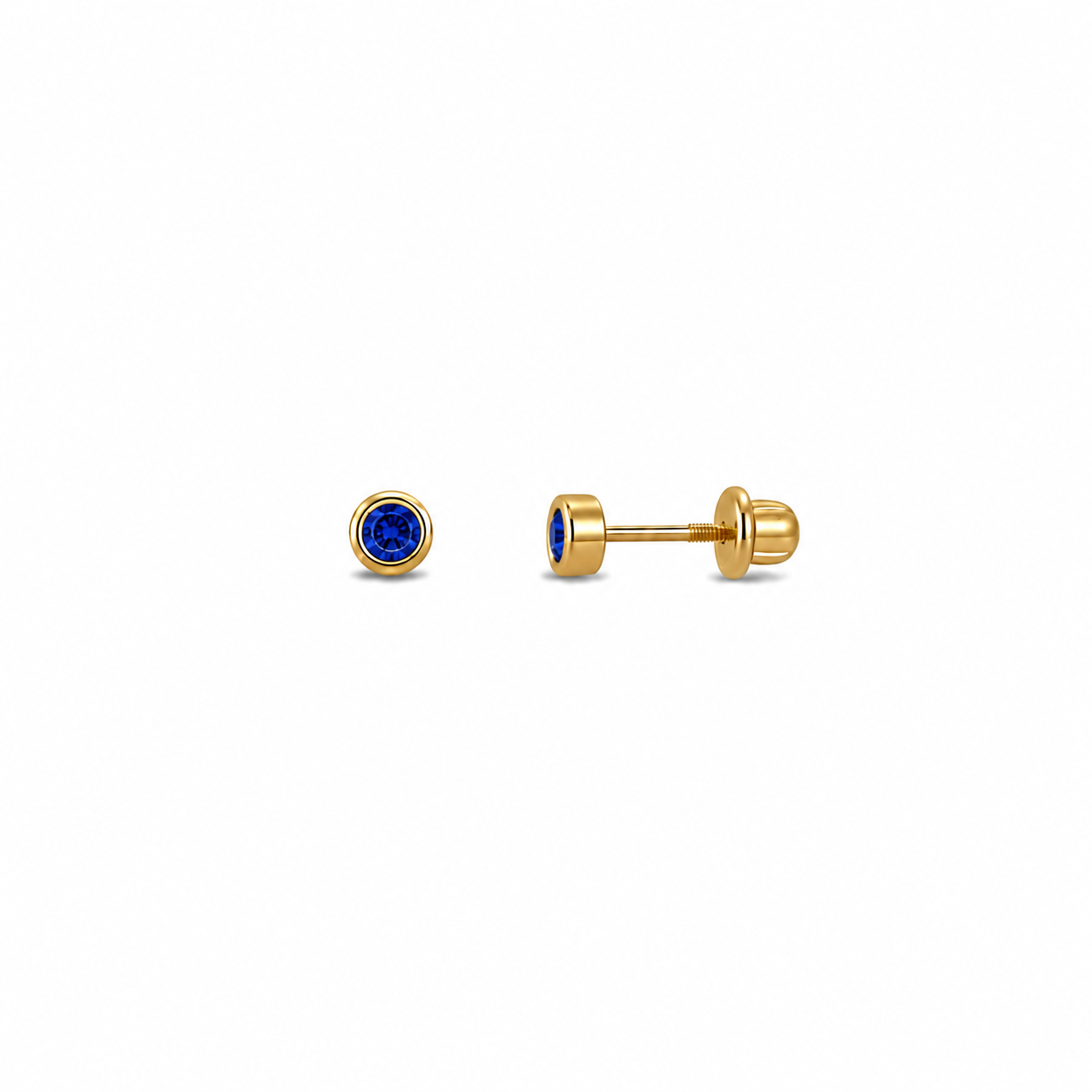 14k Kids Birthstone Earrings