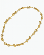 18K Gold Filled Wave & Bead Necklace