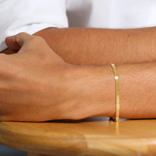 14K Gold Mesh Herringbone Bracelet