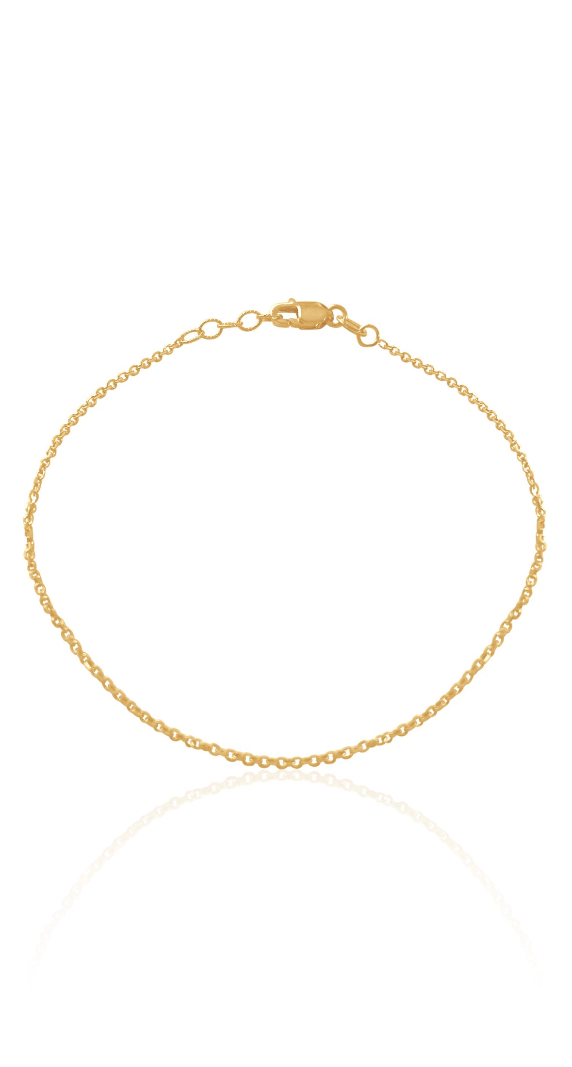 14K Gold Cable Chain Anklet