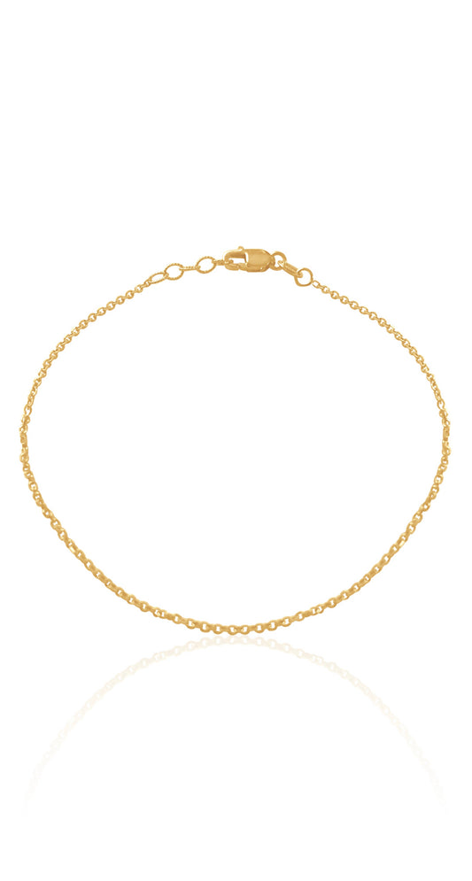 14K Gold Cable Chain Anklet