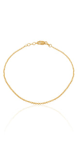 14K Gold Cable Chain Anklet