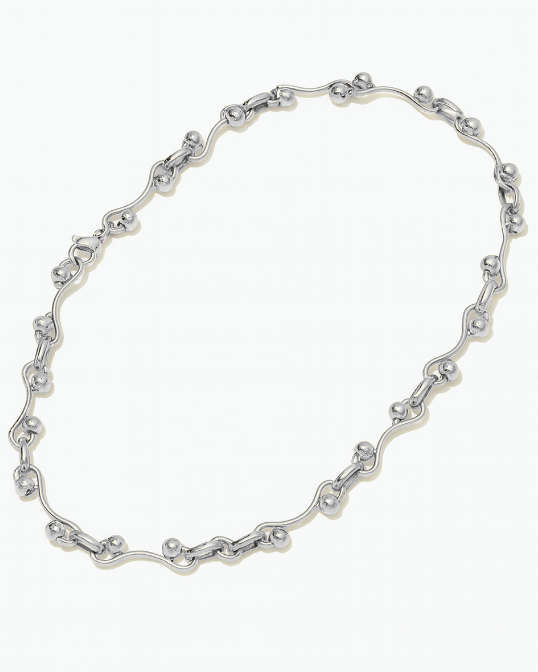 18K Gold Filled Wave & Bead Necklace