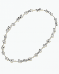 18K Gold Filled Wave & Bead Necklace
