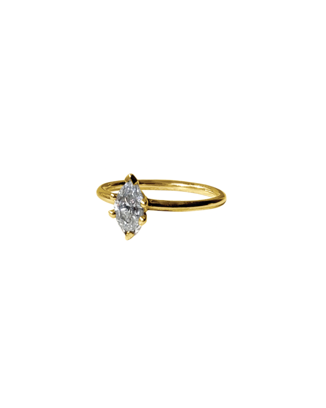 14k Gold Marquise Diamond Ring