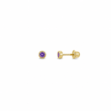 14k Kids Birthstone Earrings