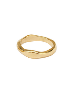 14K Bold Wave Band