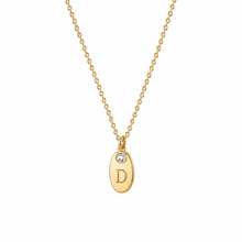 14k Kids Birthstone Initial Necklace