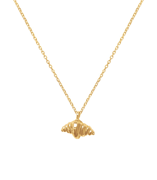 14k Gold Croissant Necklace