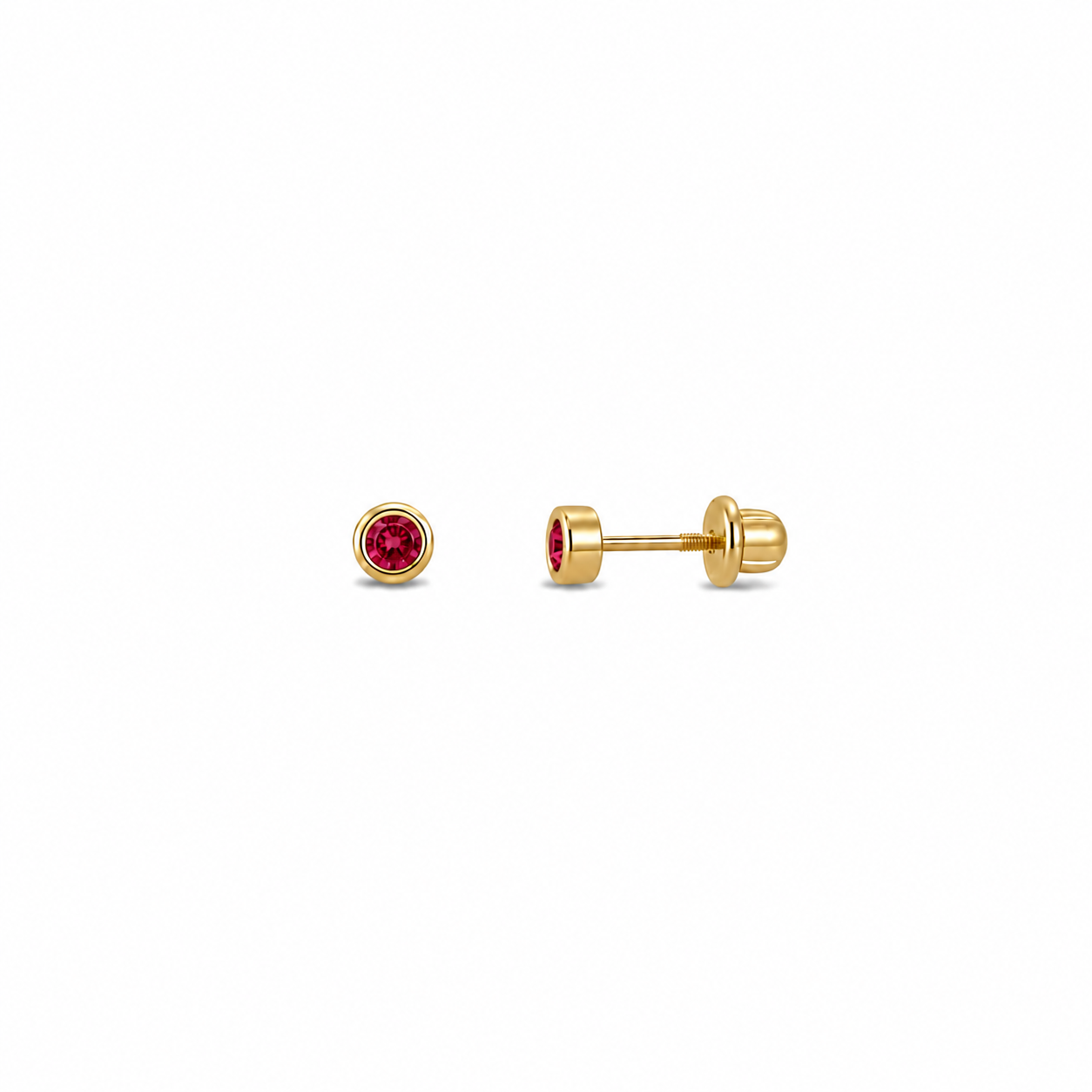 14k Kids Birthstone Earrings