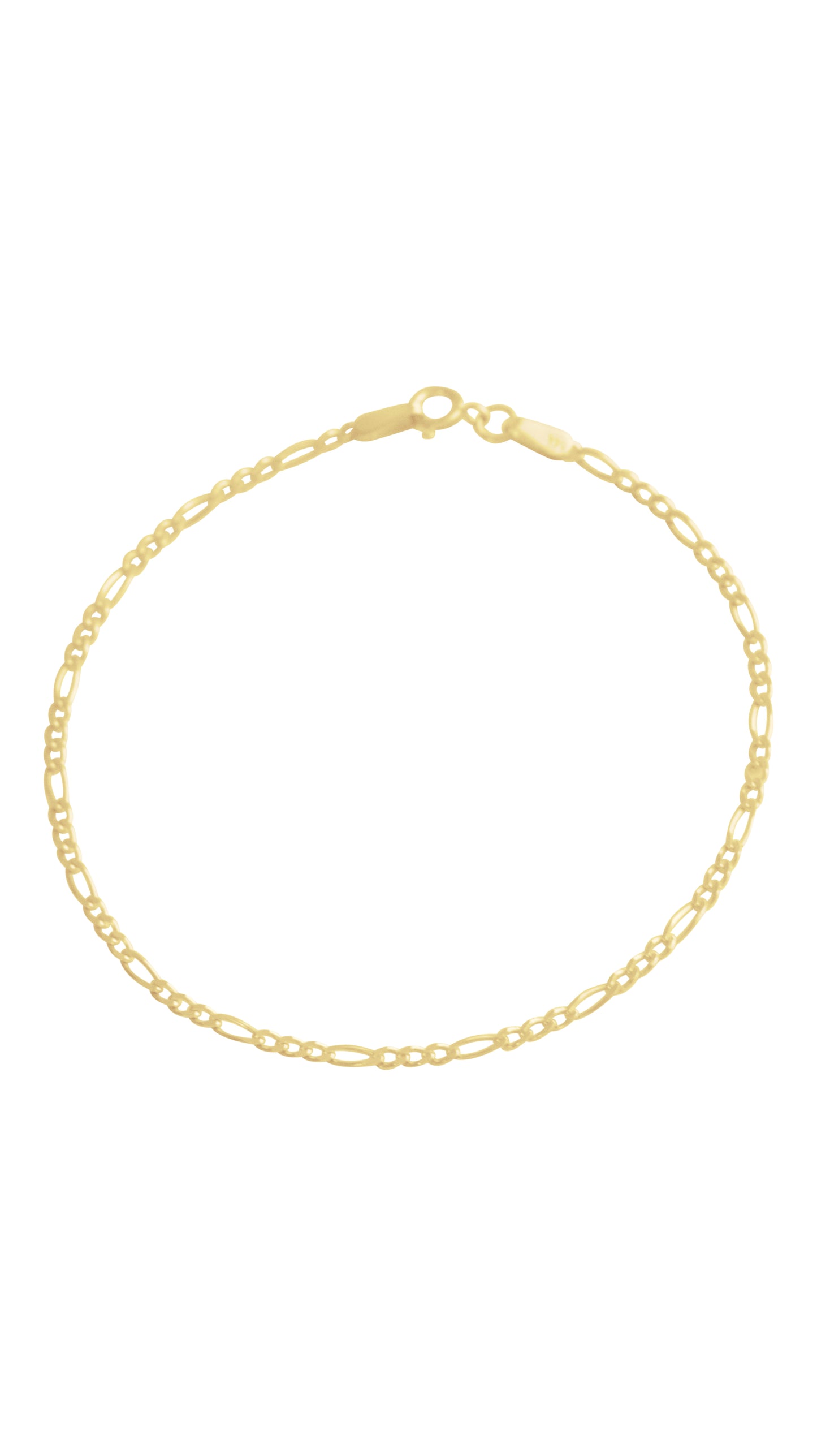 14K Gold Figaro Chain Bracelet