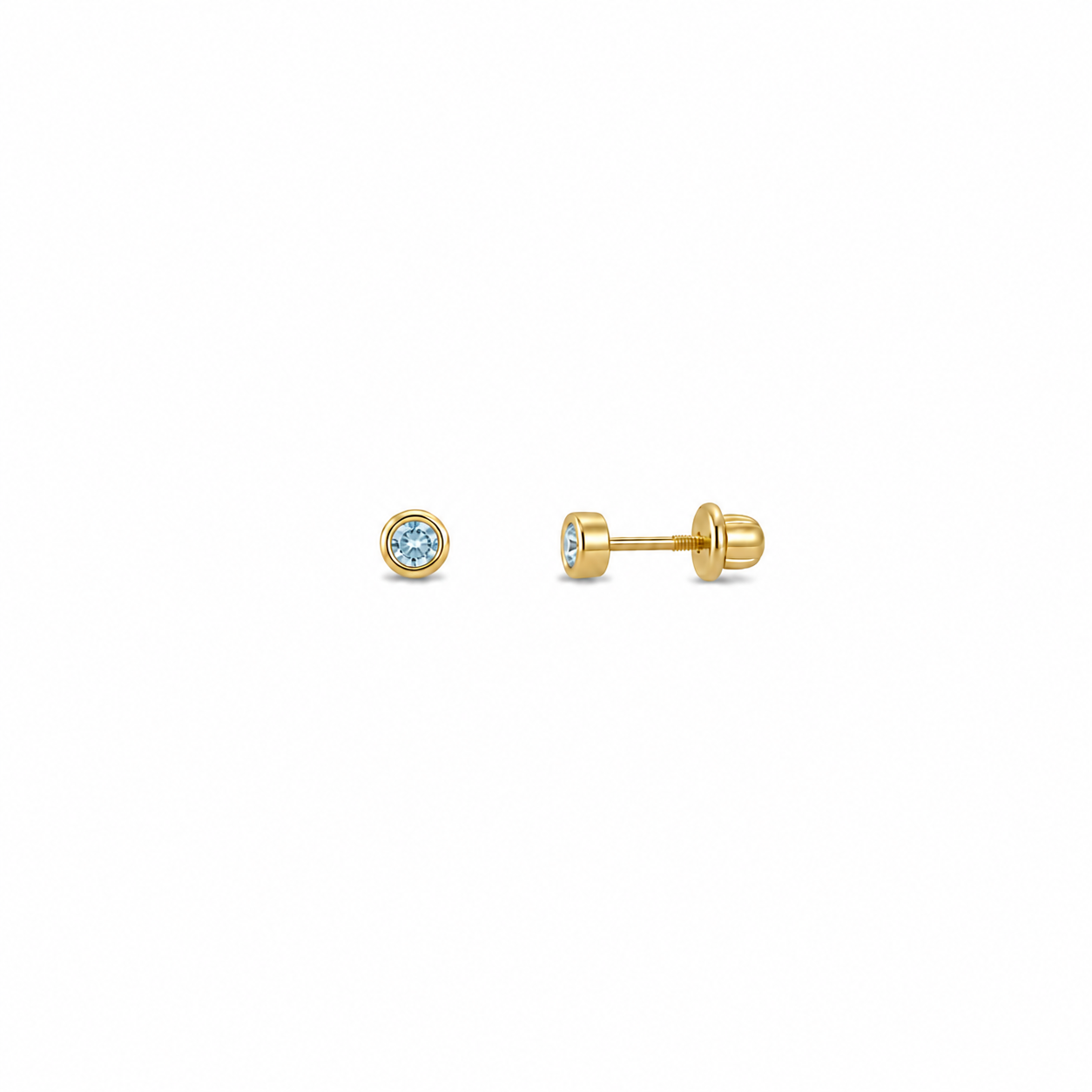 14k Kids Birthstone Earrings