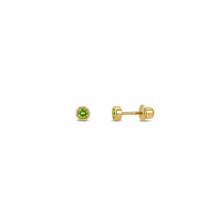 14k Kids Birthstone Earrings