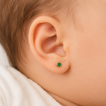 14k Kids Birthstone Earrings