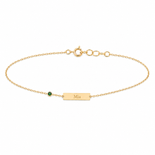 14k Kids Birthstone Name ID Bracelet
