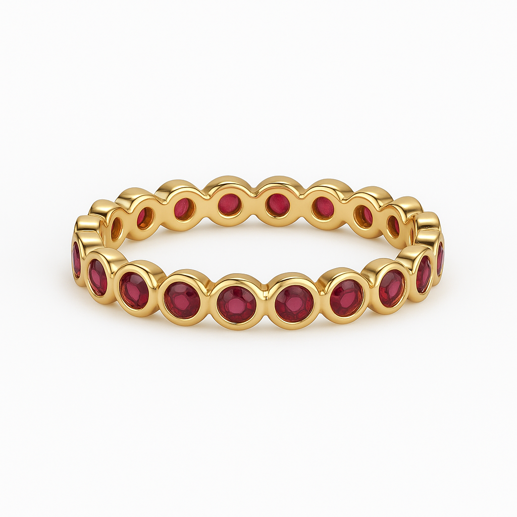 14k Gold Bezel-Set Eternity Ring