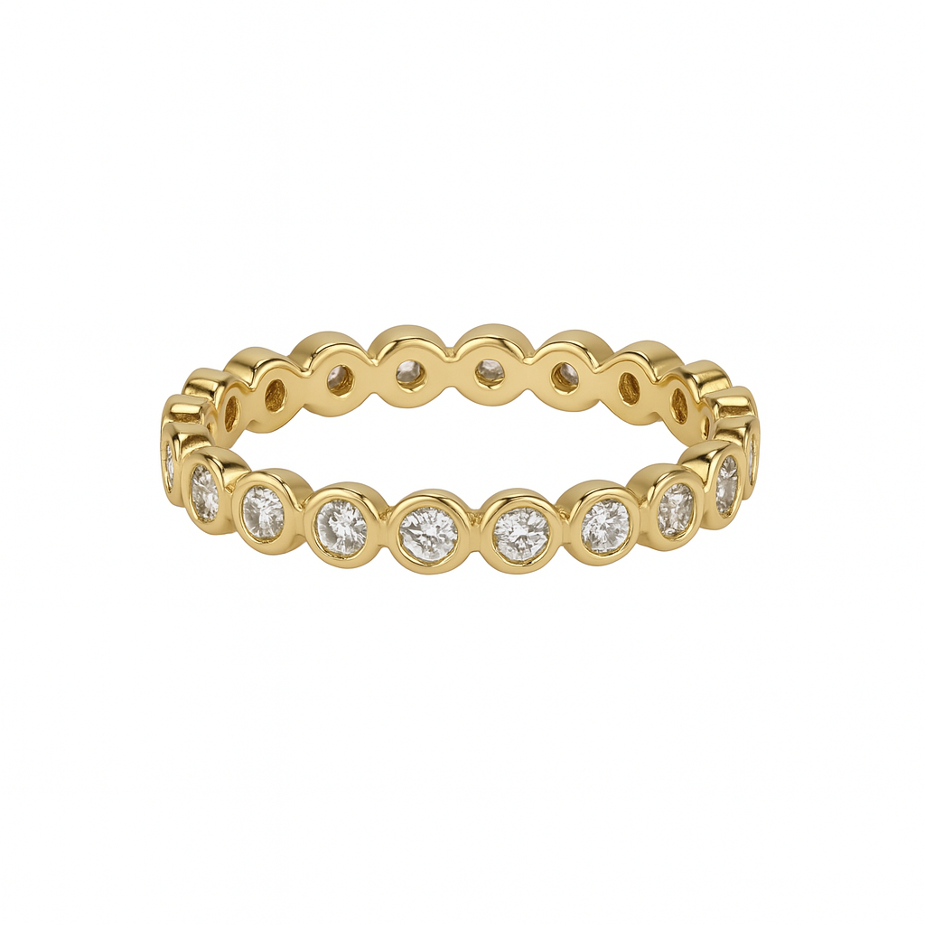 14k Gold Bezel-Set Eternity Ring