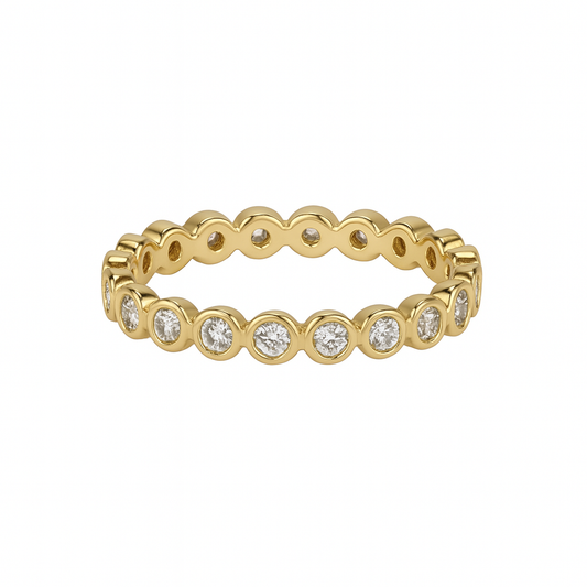 14k Gold Bezel-Set Eternity Ring