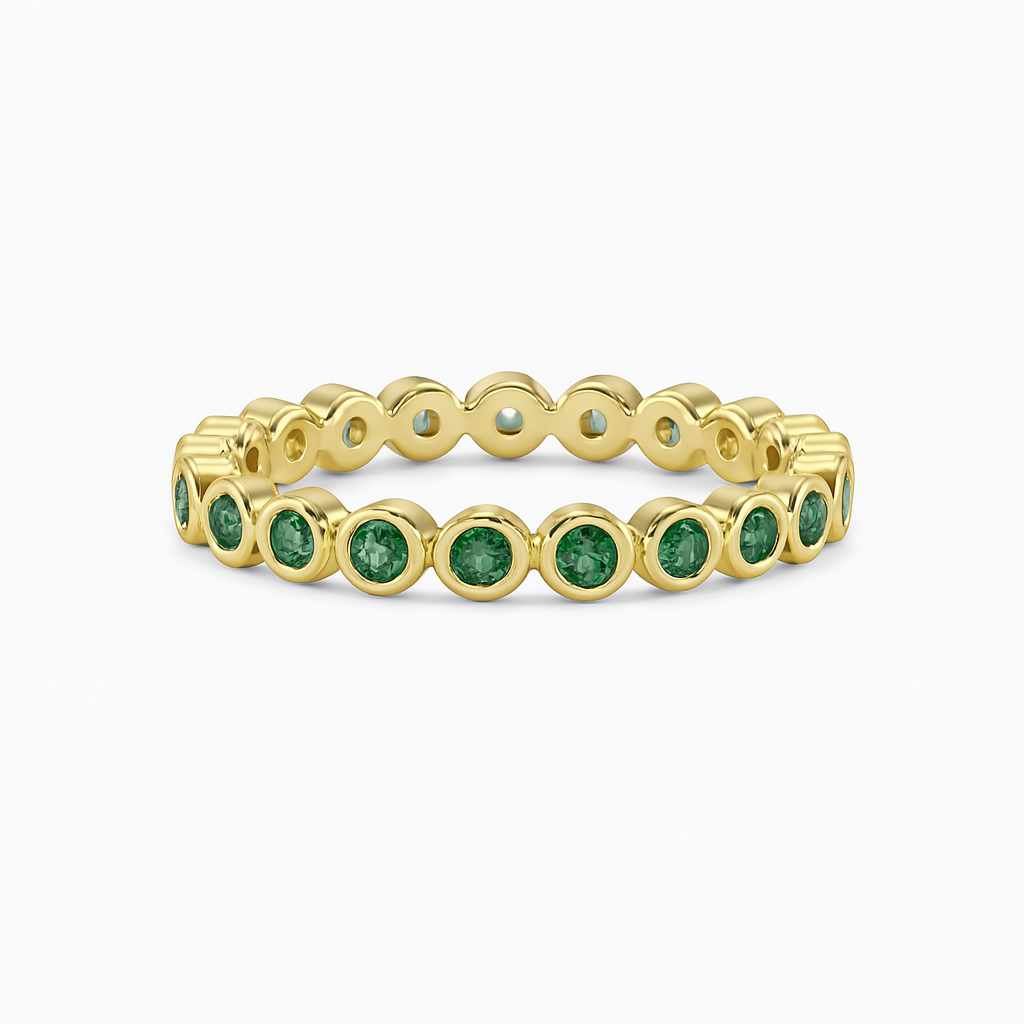 14k Gold Bezel-Set Eternity Ring