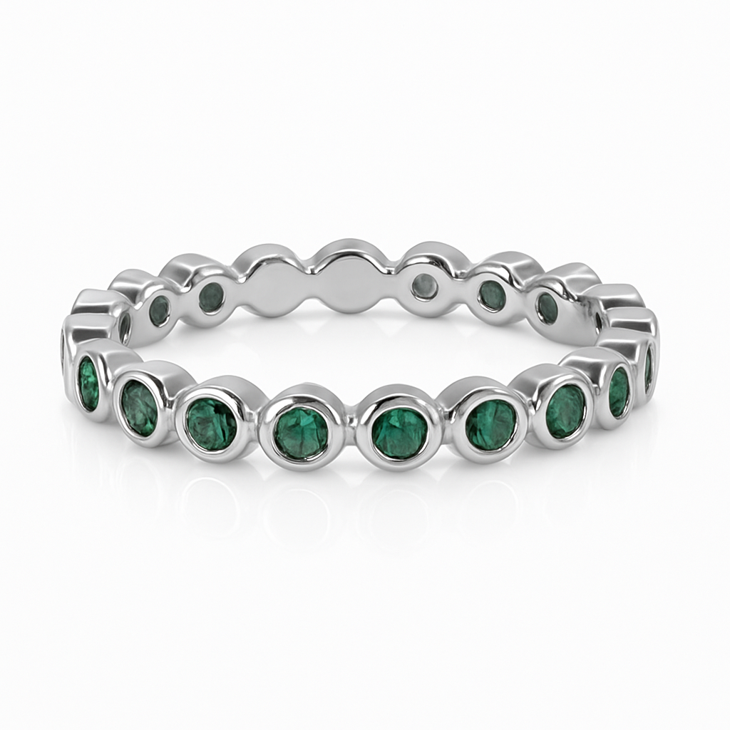 14k Gold Bezel-Set Eternity Ring