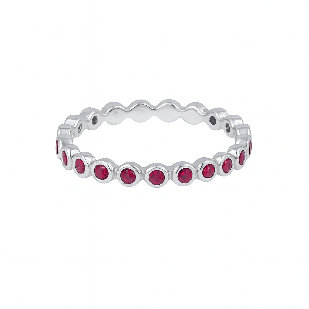 14k Gold Bezel-Set Eternity Ring