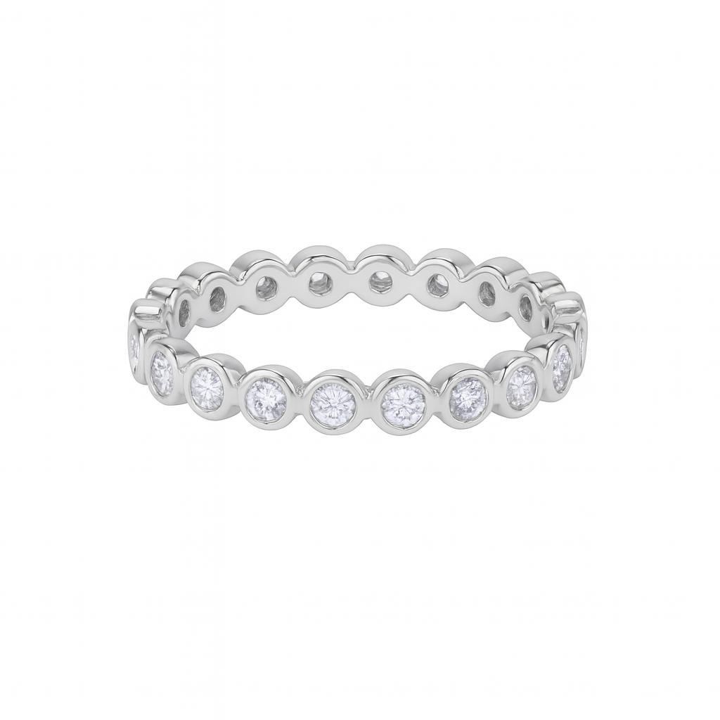 14k Gold Bezel-Set Eternity Ring