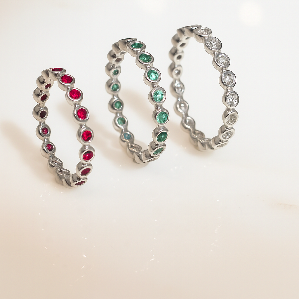 14k Gold Bezel-Set Eternity Ring