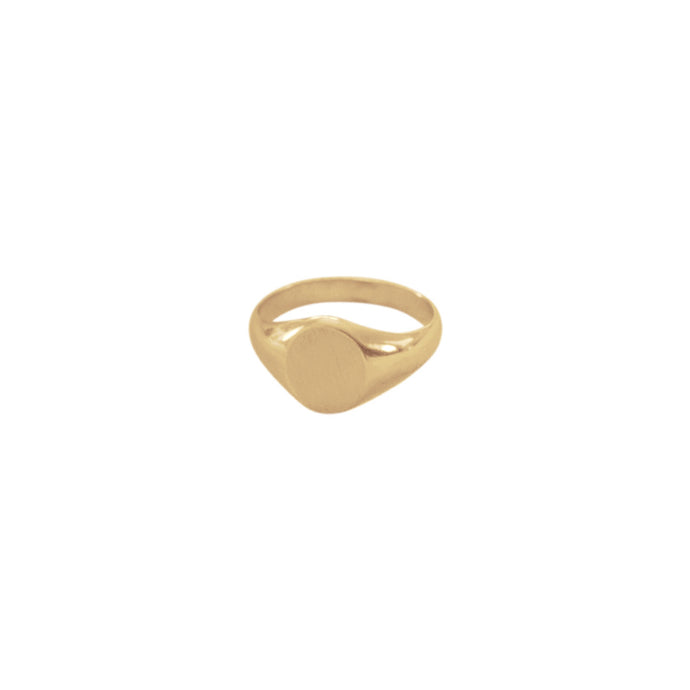 14k Solid Gold Oval Signet Ring