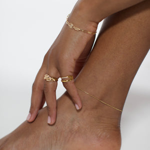 14K Gold Cable Chain Anklet