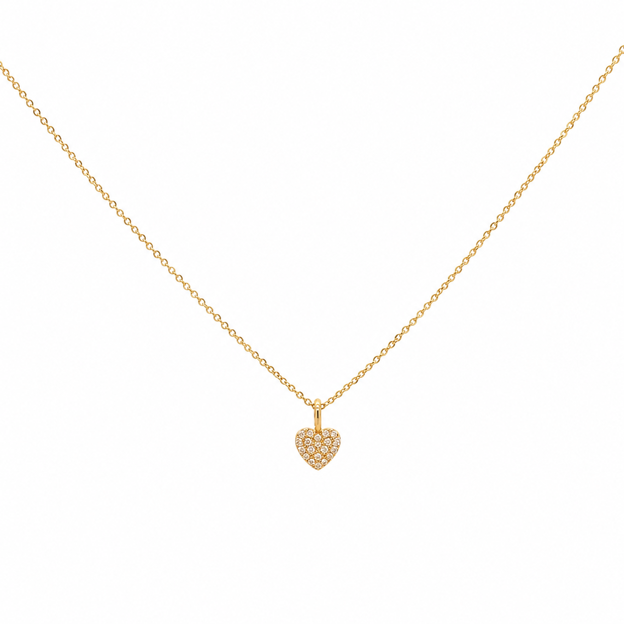 14k Kids Diamond Heart Necklace