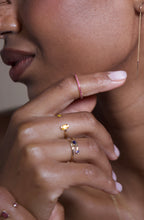 14K Gold Sapphire Twist Ring