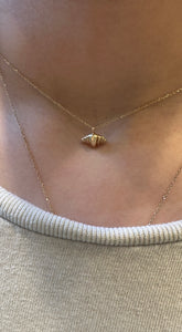 14k Gold Croissant Necklace